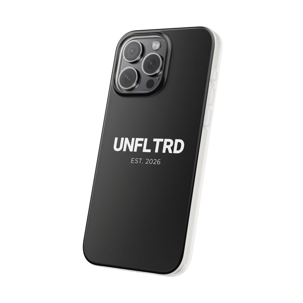 UNFLTRD Minimalist Black Phone Case — Flexi Protective Case