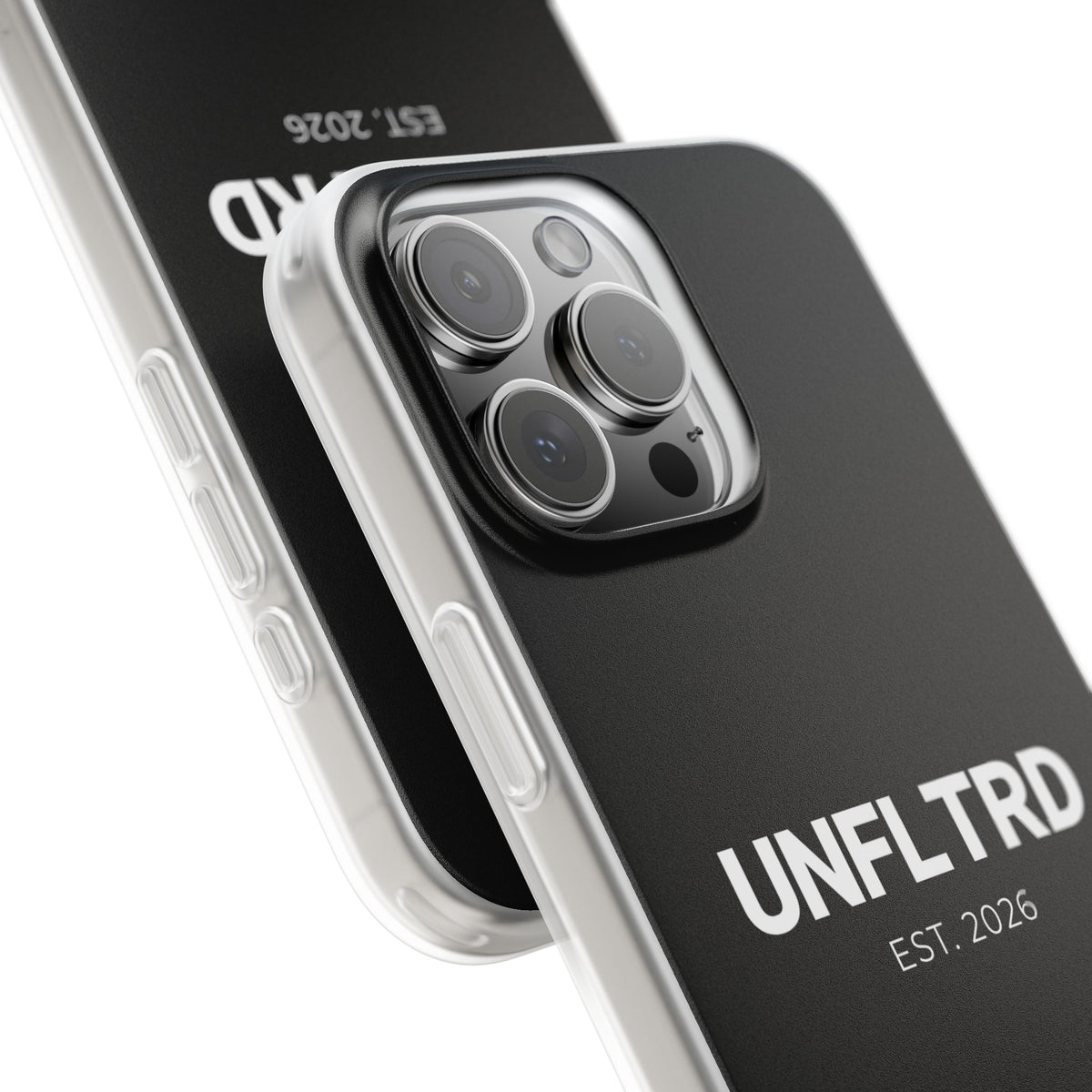 UNFLTRD Minimalist Black Phone Case — Flexi Protective Case