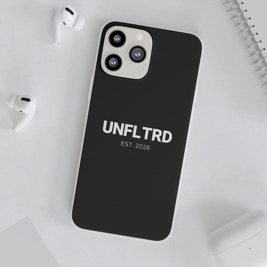 UNFLTRD Minimalist Black Phone Case — Flexi Protective Case