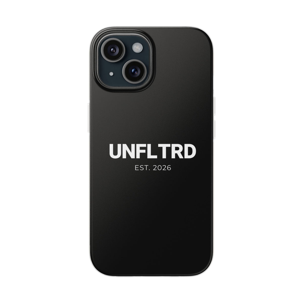 UNFLTRD Minimalist Black Phone Case — Flexi Protective Case