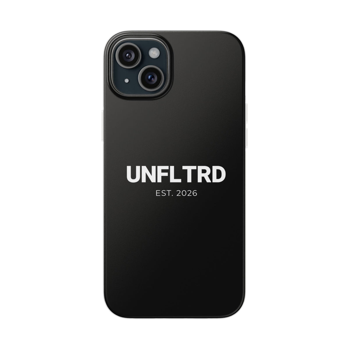 UNFLTRD Minimalist Black Phone Case — Flexi Protective Case