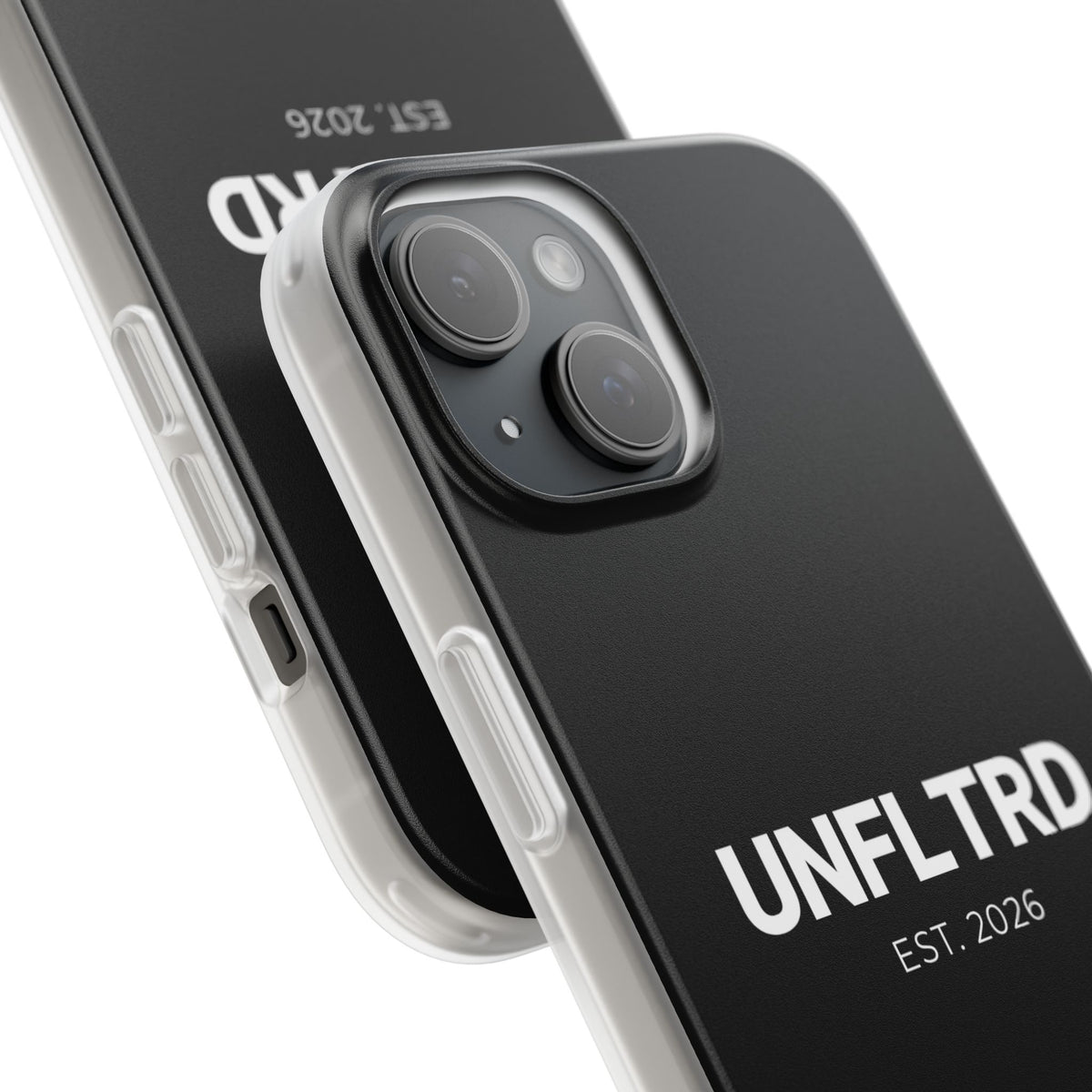UNFLTRD Minimalist Black Phone Case — Flexi Protective Case