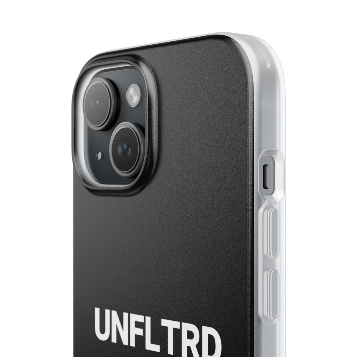 UNFLTRD Minimalist Black Phone Case — Flexi Protective Case
