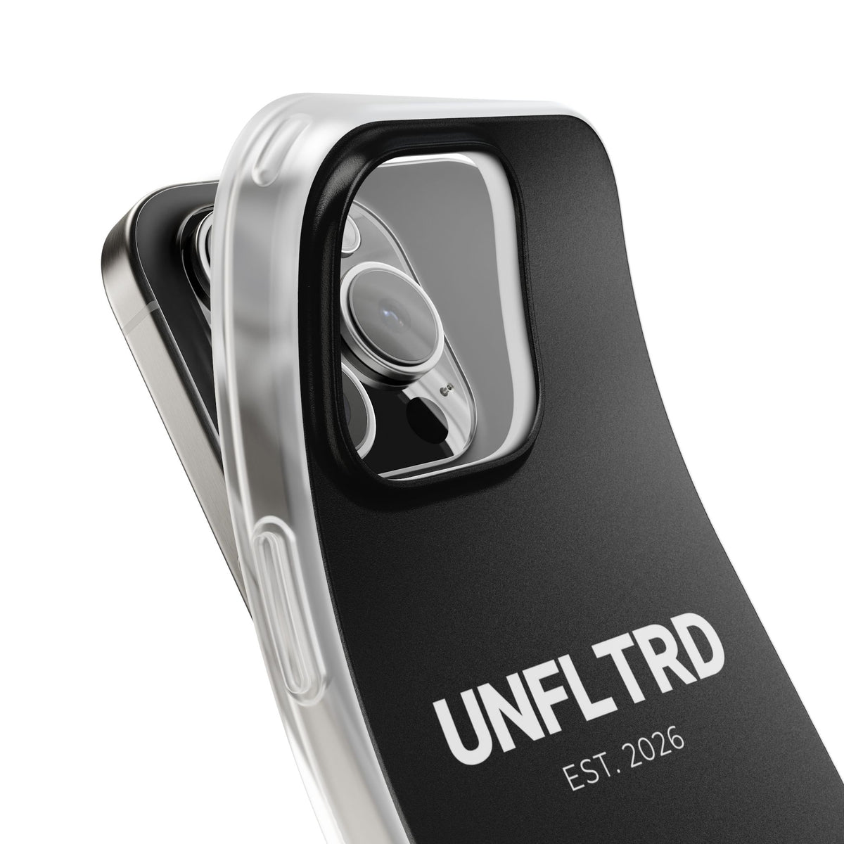 UNFLTRD Minimalist Black Phone Case — Flexi Protective Case