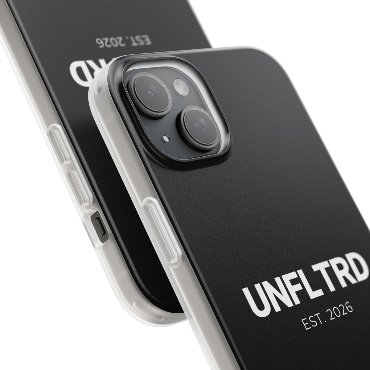 UNFLTRD Minimalist Black Phone Case — Flexi Protective Case