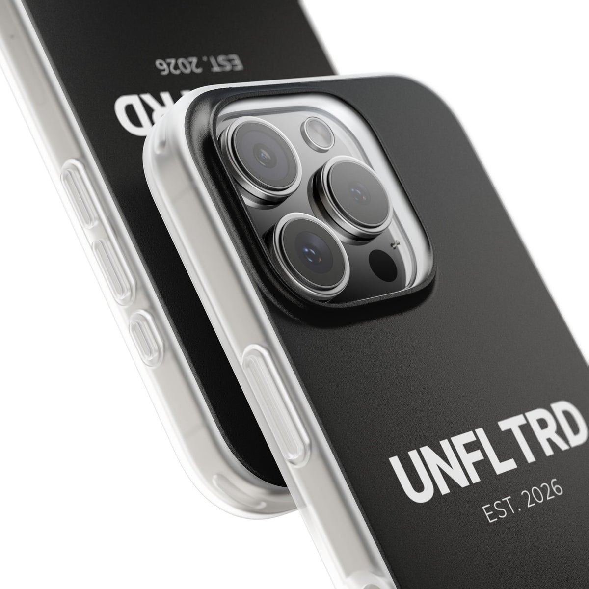 UNFLTRD Minimalist Black Phone Case — Flexi Protective Case
