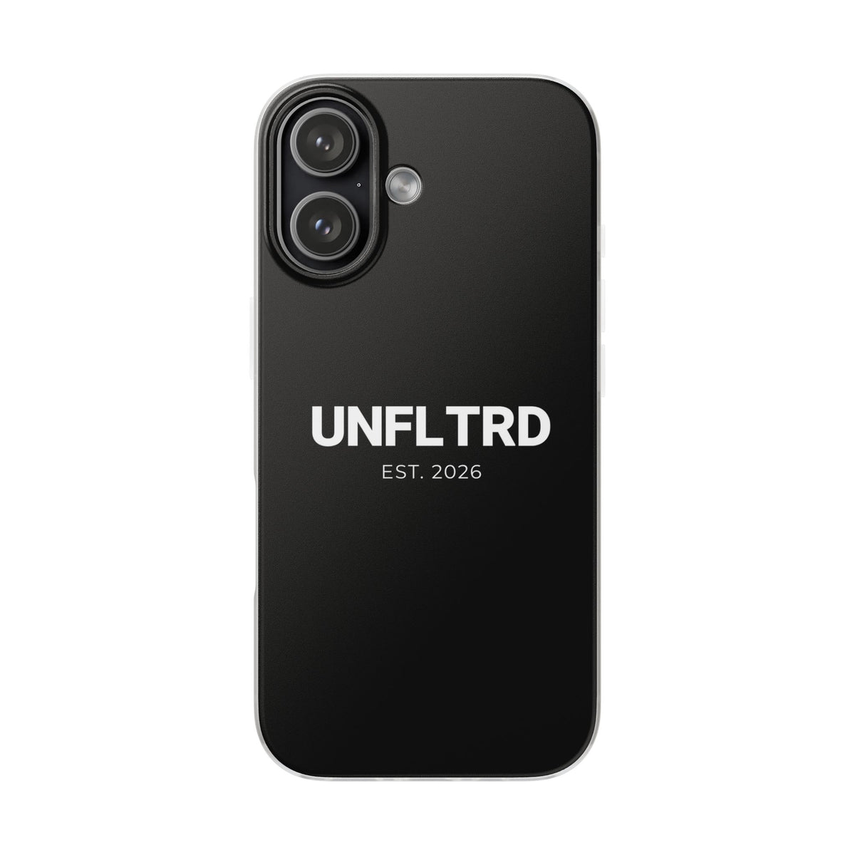 UNFLTRD Minimalist Black Phone Case — Flexi Protective Case