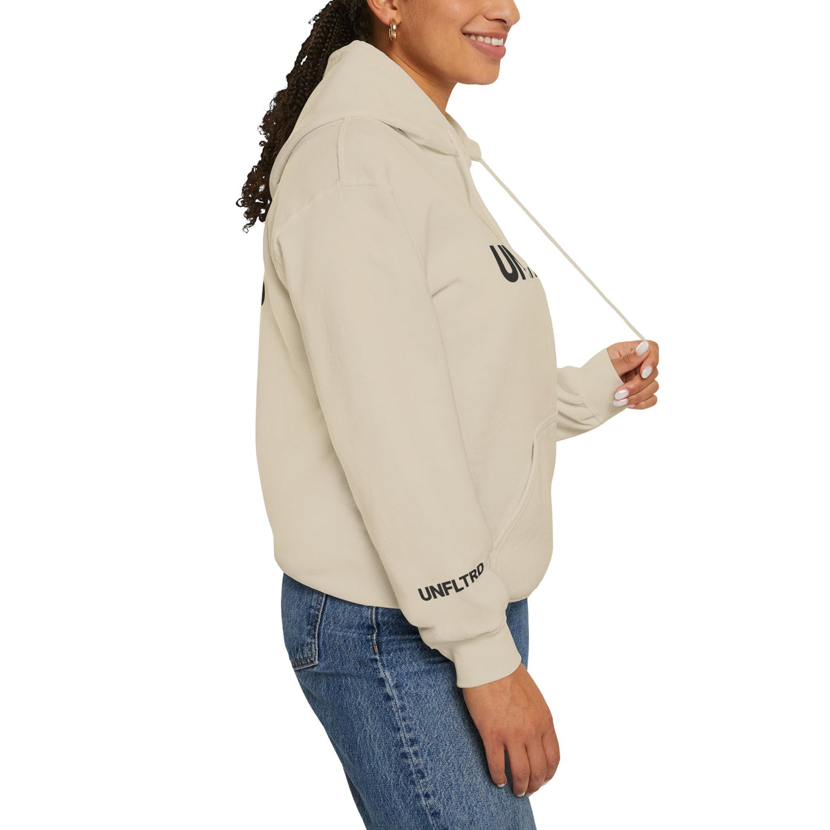 Logo Hoodie — Minimalist White Pullover - UNFLTRD