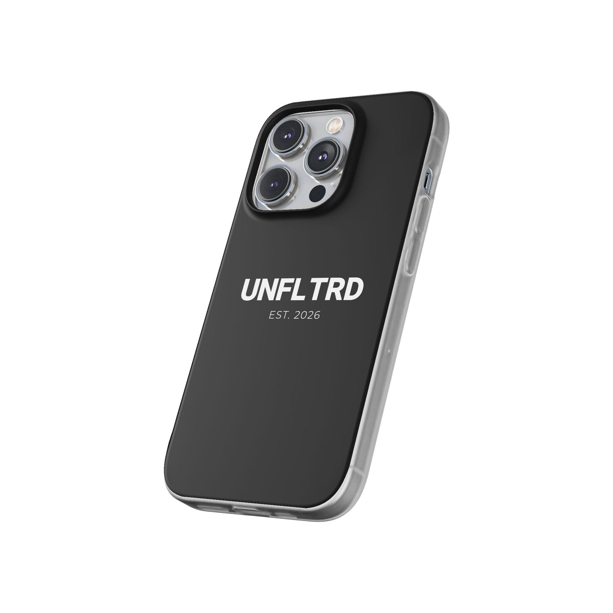 UNFLTRD Minimalist Black Phone Case — Flexi Protective Case