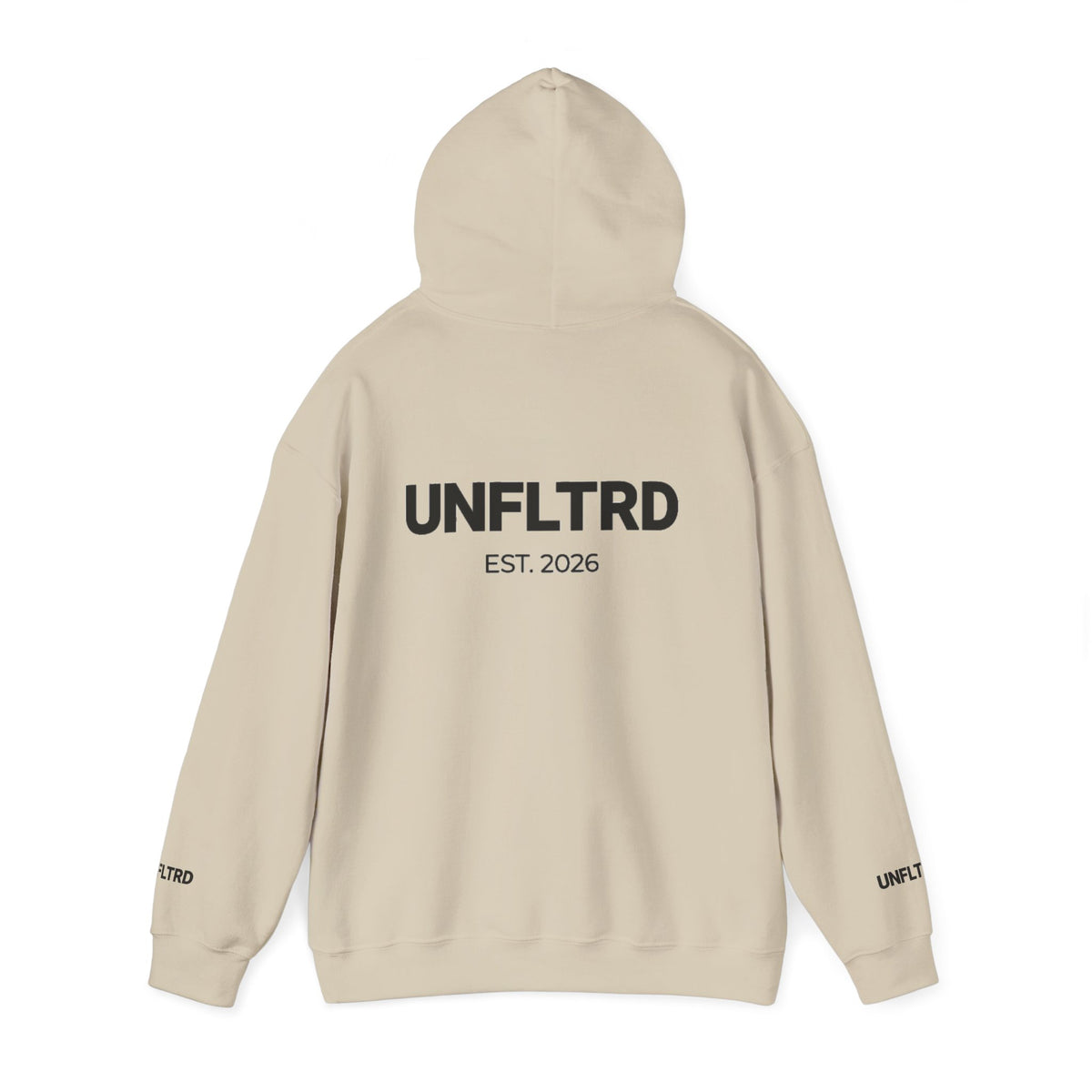 Logo Hoodie — Minimalist White Pullover - UNFLTRD
