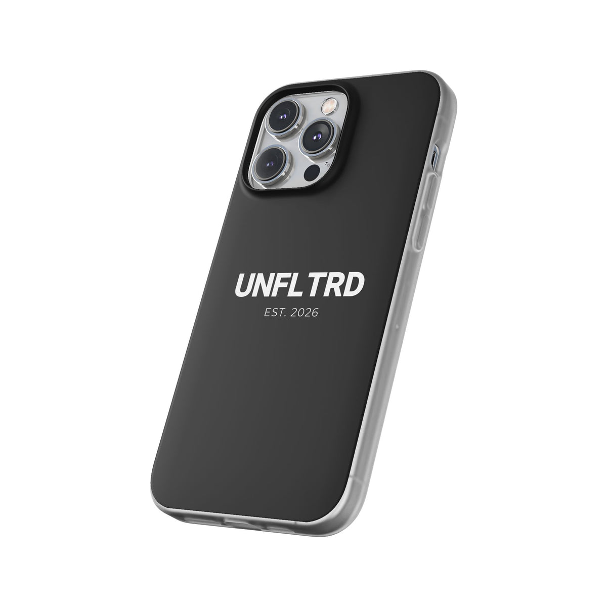 UNFLTRD Minimalist Black Phone Case — Flexi Protective Case