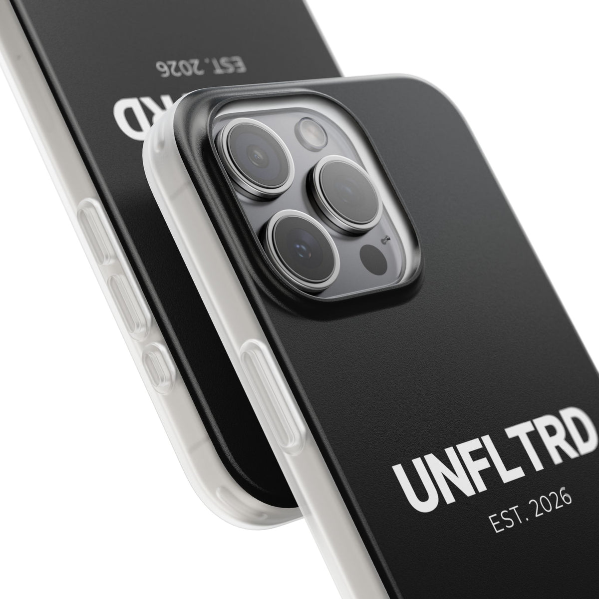 UNFLTRD Minimalist Black Phone Case — Flexi Protective Case