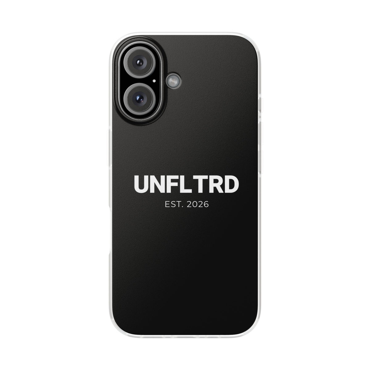 UNFLTRD Minimalist Black Phone Case — Flexi Protective Case