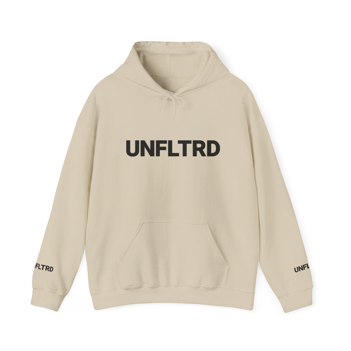 Logo Hoodie — Minimalist White Pullover - UNFLTRD