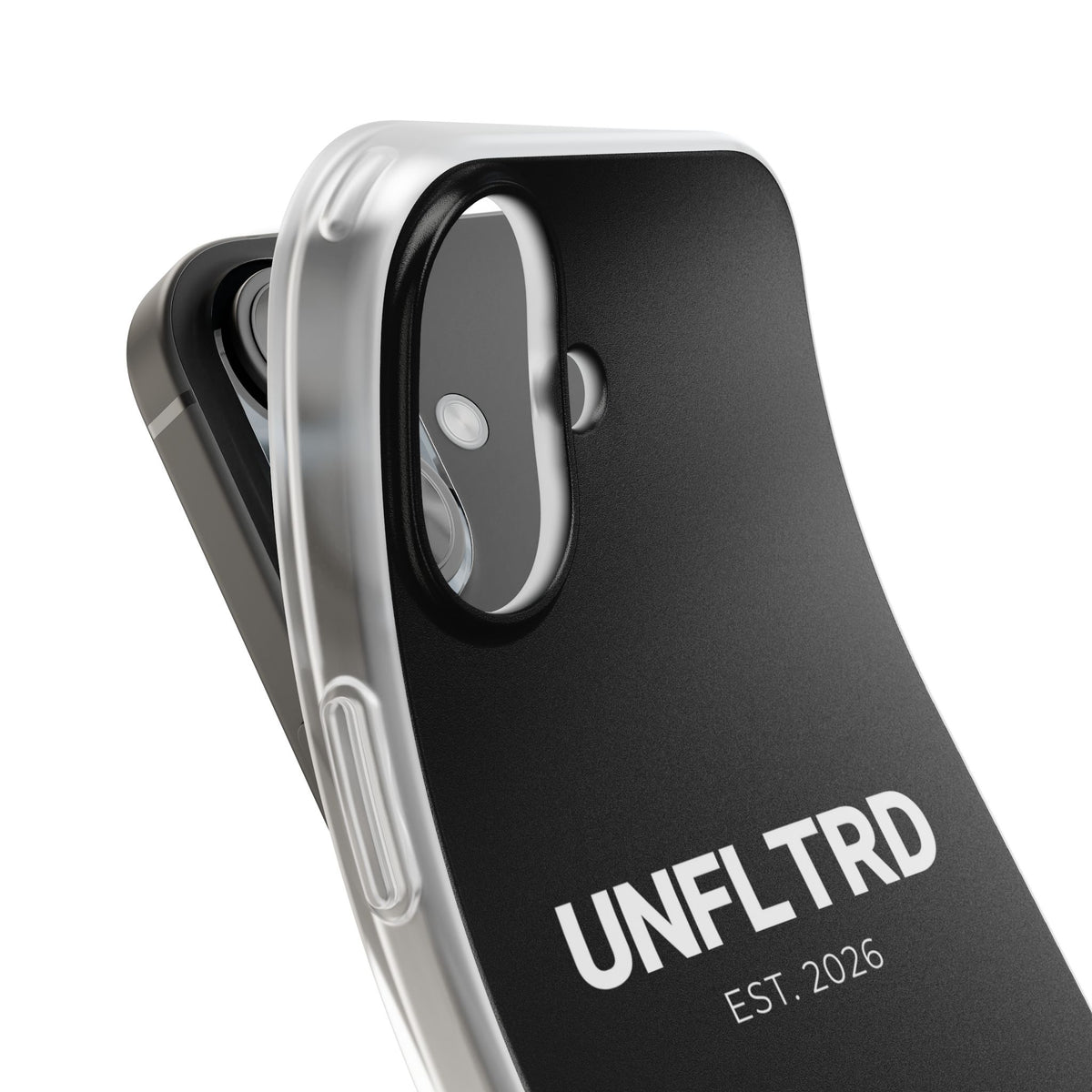 UNFLTRD Minimalist Black Phone Case — Flexi Protective Case