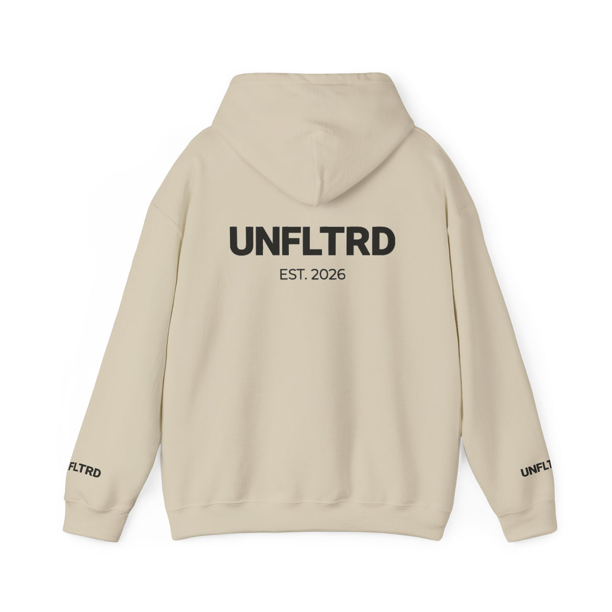 Logo Hoodie — Minimalist White Pullover - UNFLTRD