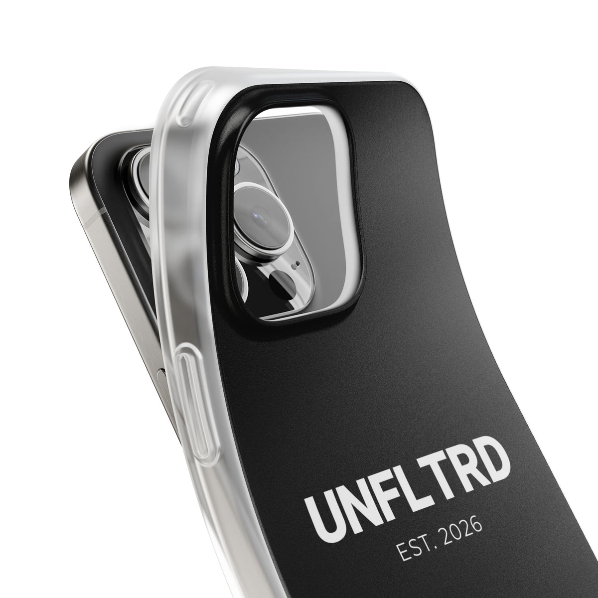 UNFLTRD Minimalist Black Phone Case — Flexi Protective Case