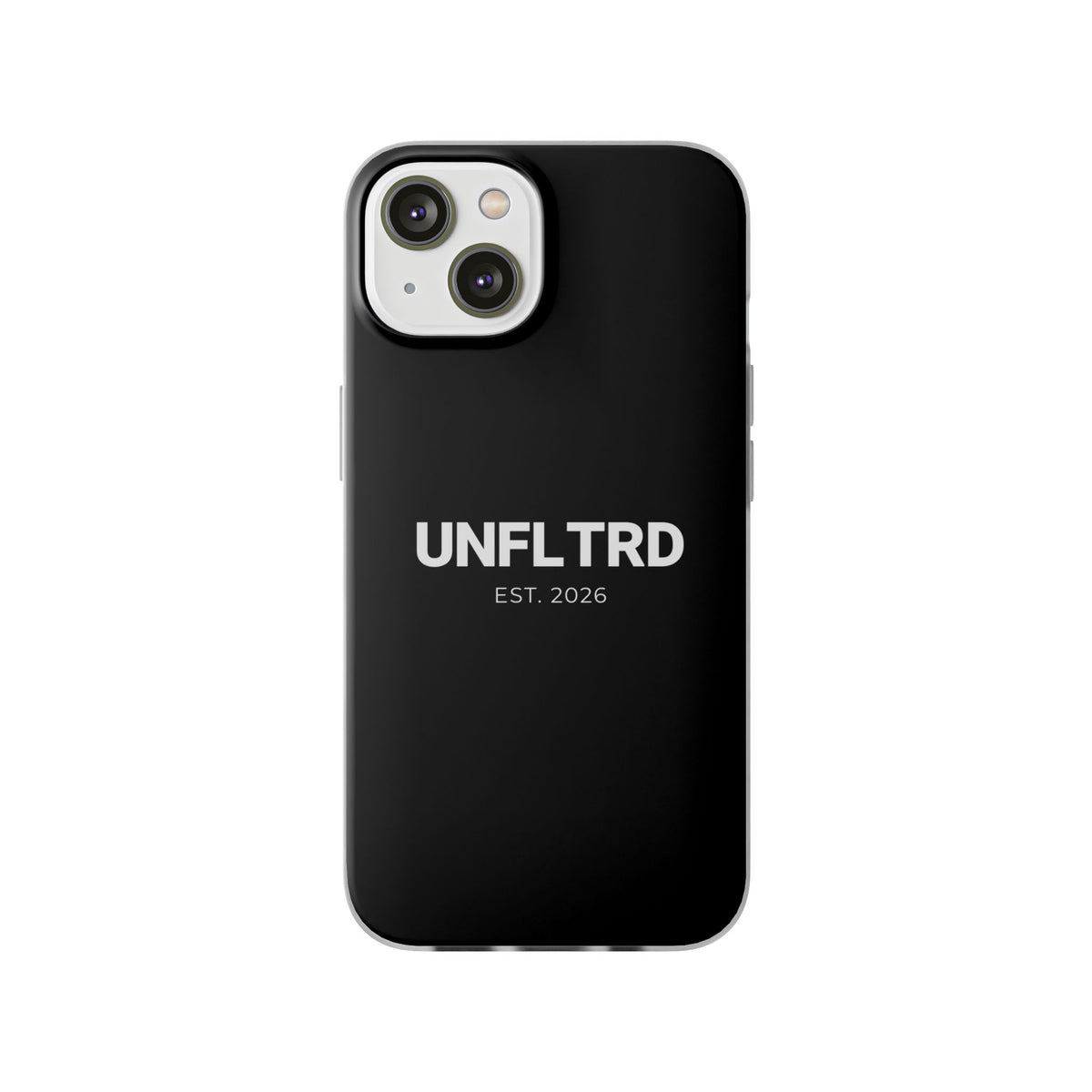 UNFLTRD Minimalist Black Phone Case — Flexi Protective Case