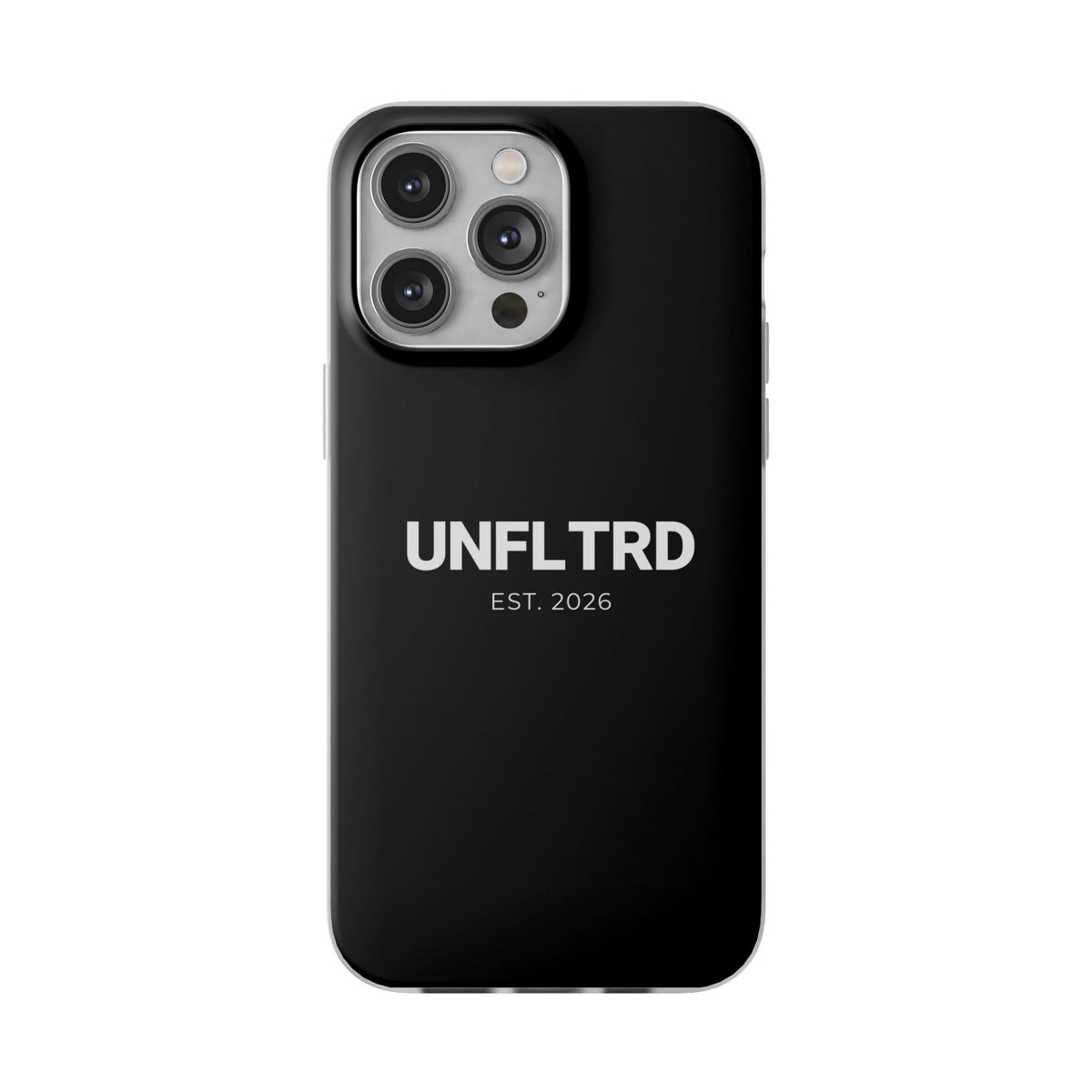 UNFLTRD Minimalist Black Phone Case — Flexi Protective Case