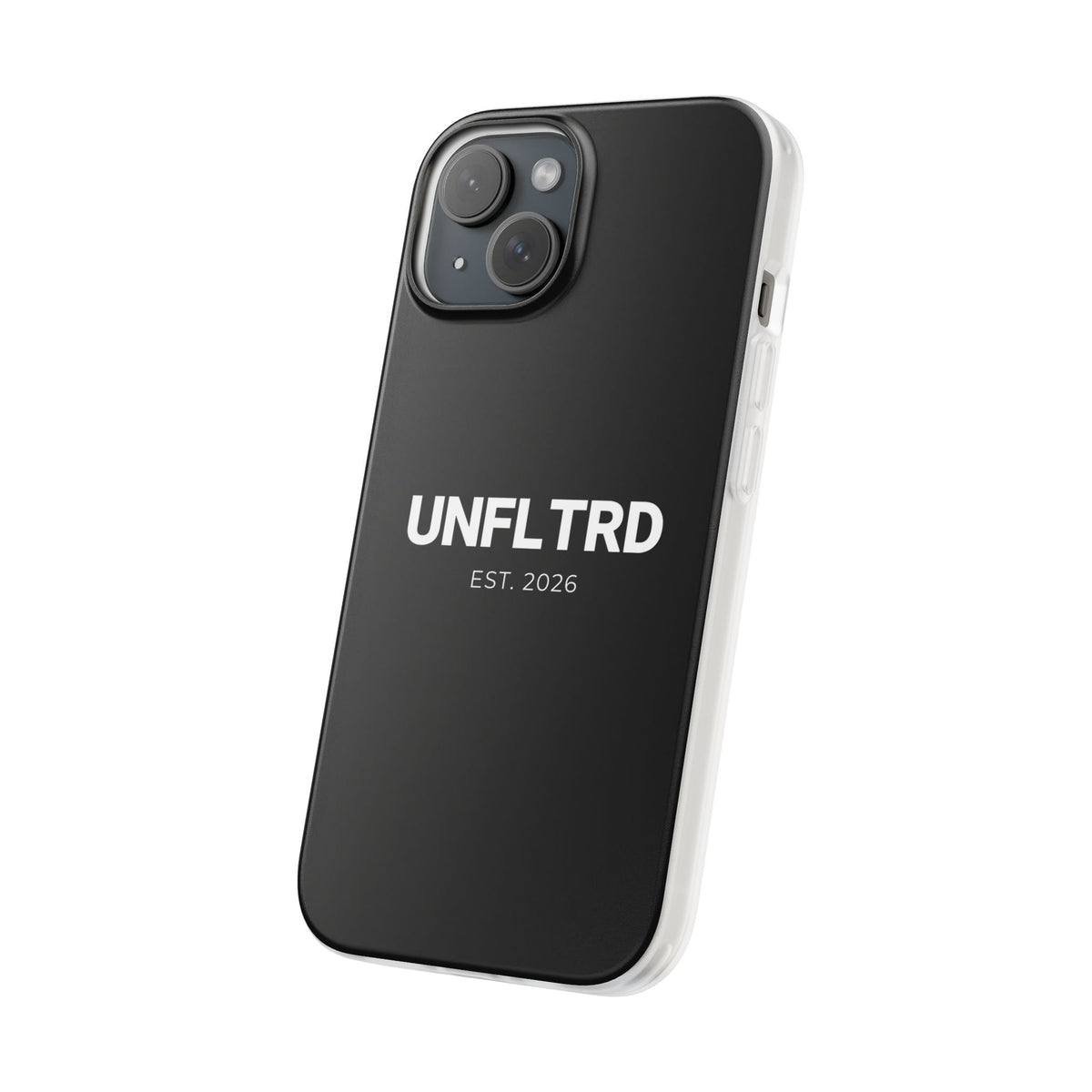 UNFLTRD Minimalist Black Phone Case — Flexi Protective Case