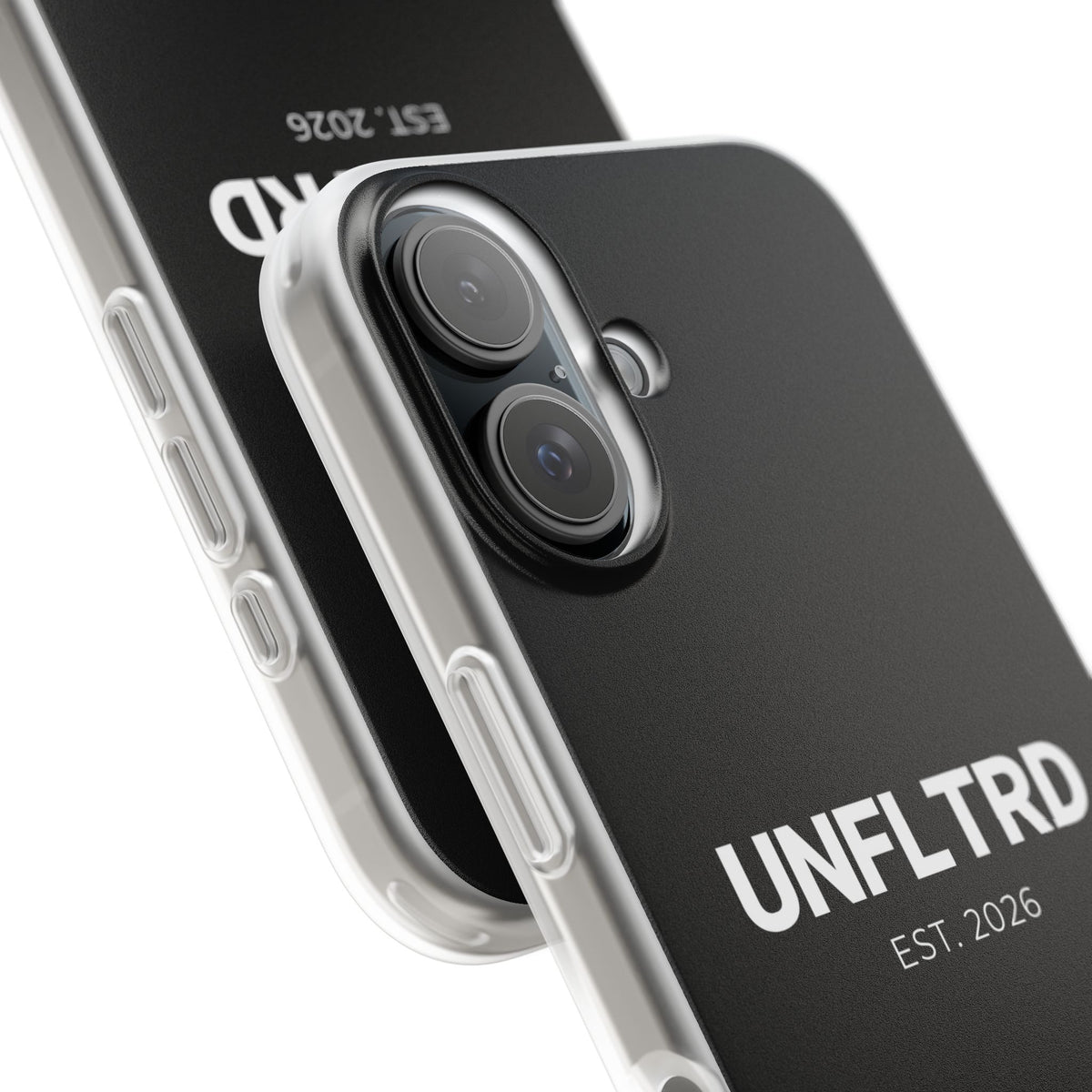 UNFLTRD Minimalist Black Phone Case — Flexi Protective Case
