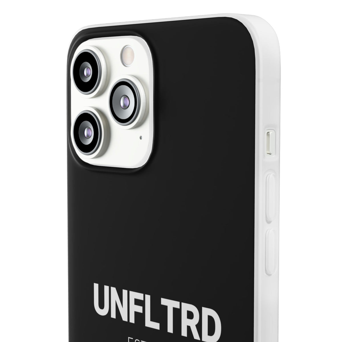 UNFLTRD Minimalist Black Phone Case — Flexi Protective Case