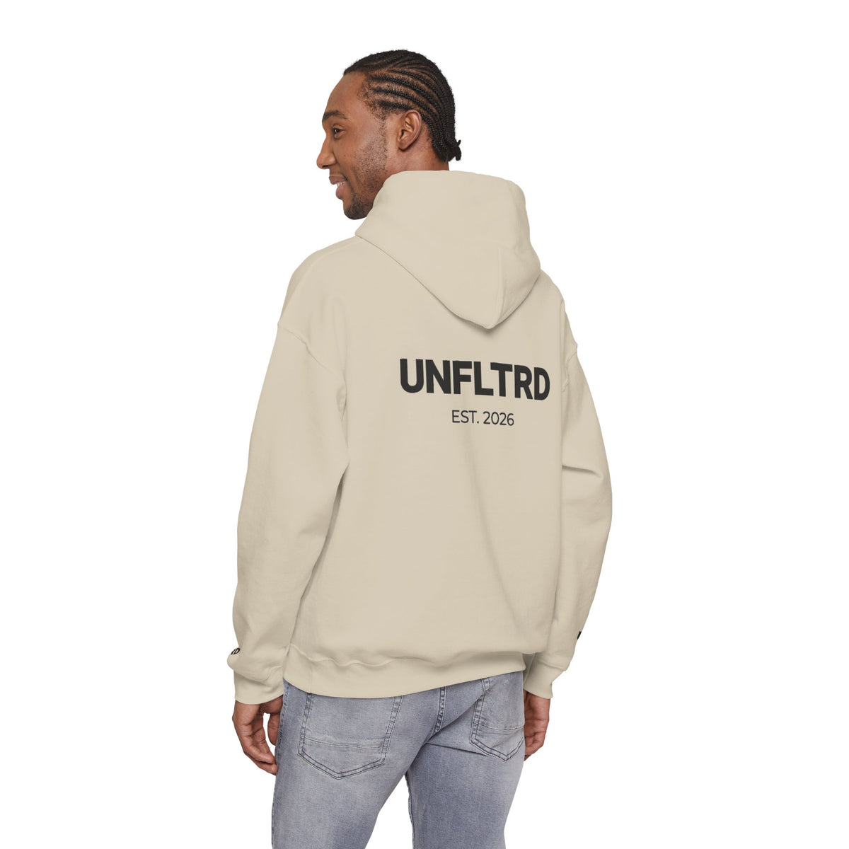 Logo Hoodie — Minimalist White Pullover - UNFLTRD