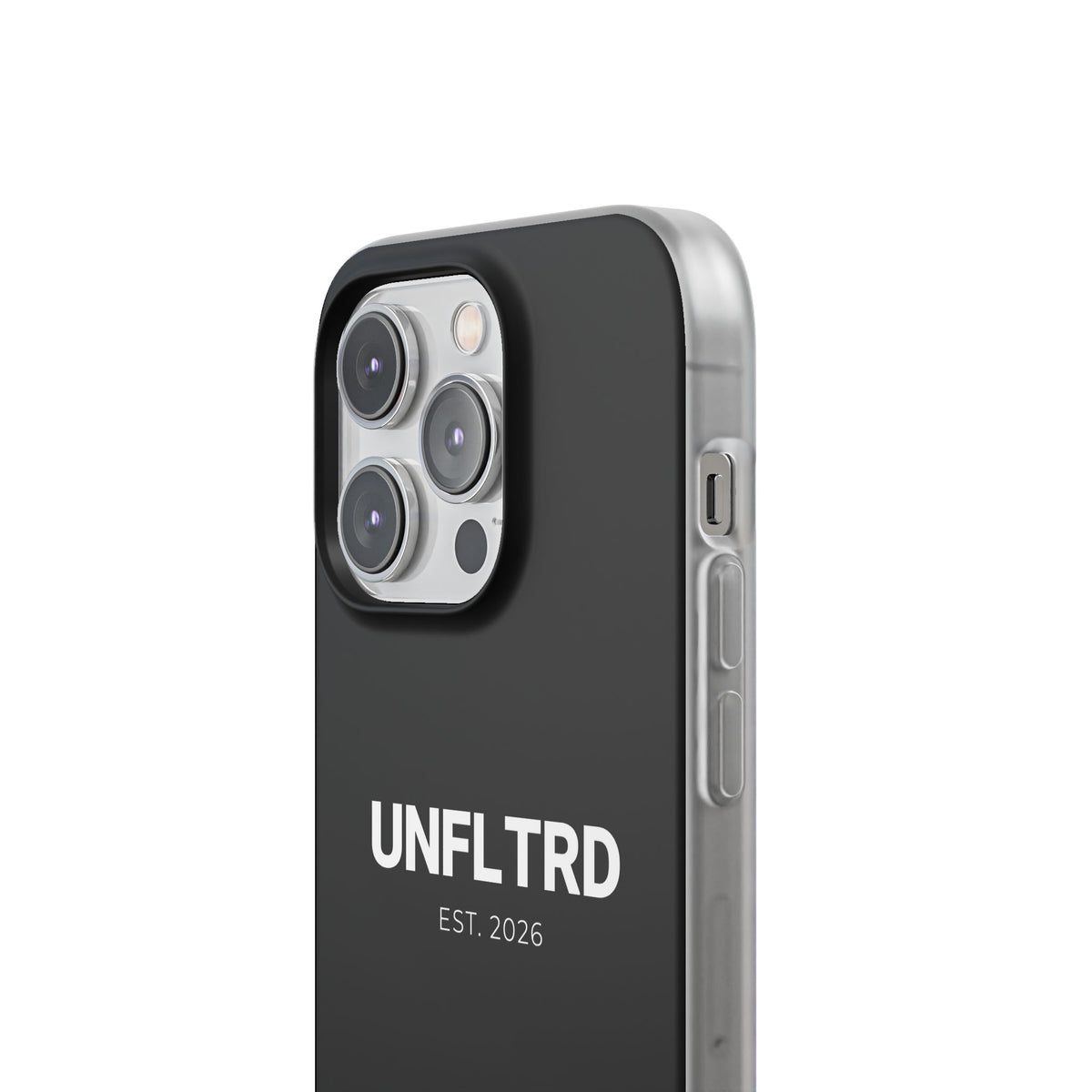 UNFLTRD Minimalist Black Phone Case — Flexi Protective Case