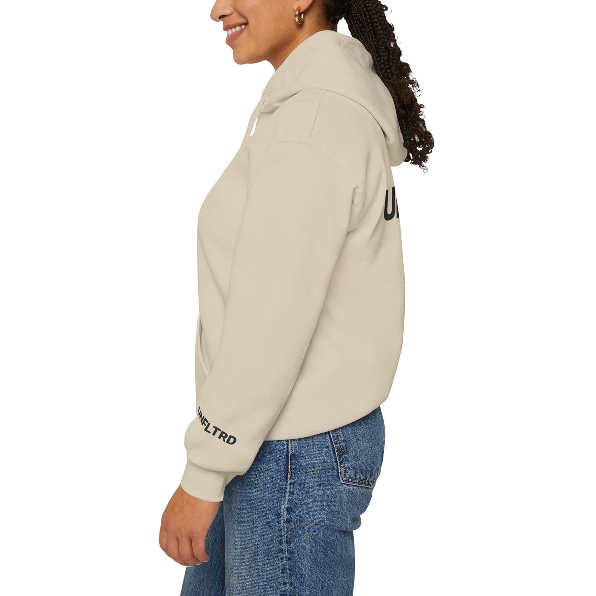 Logo Hoodie — Minimalist White Pullover - UNFLTRD