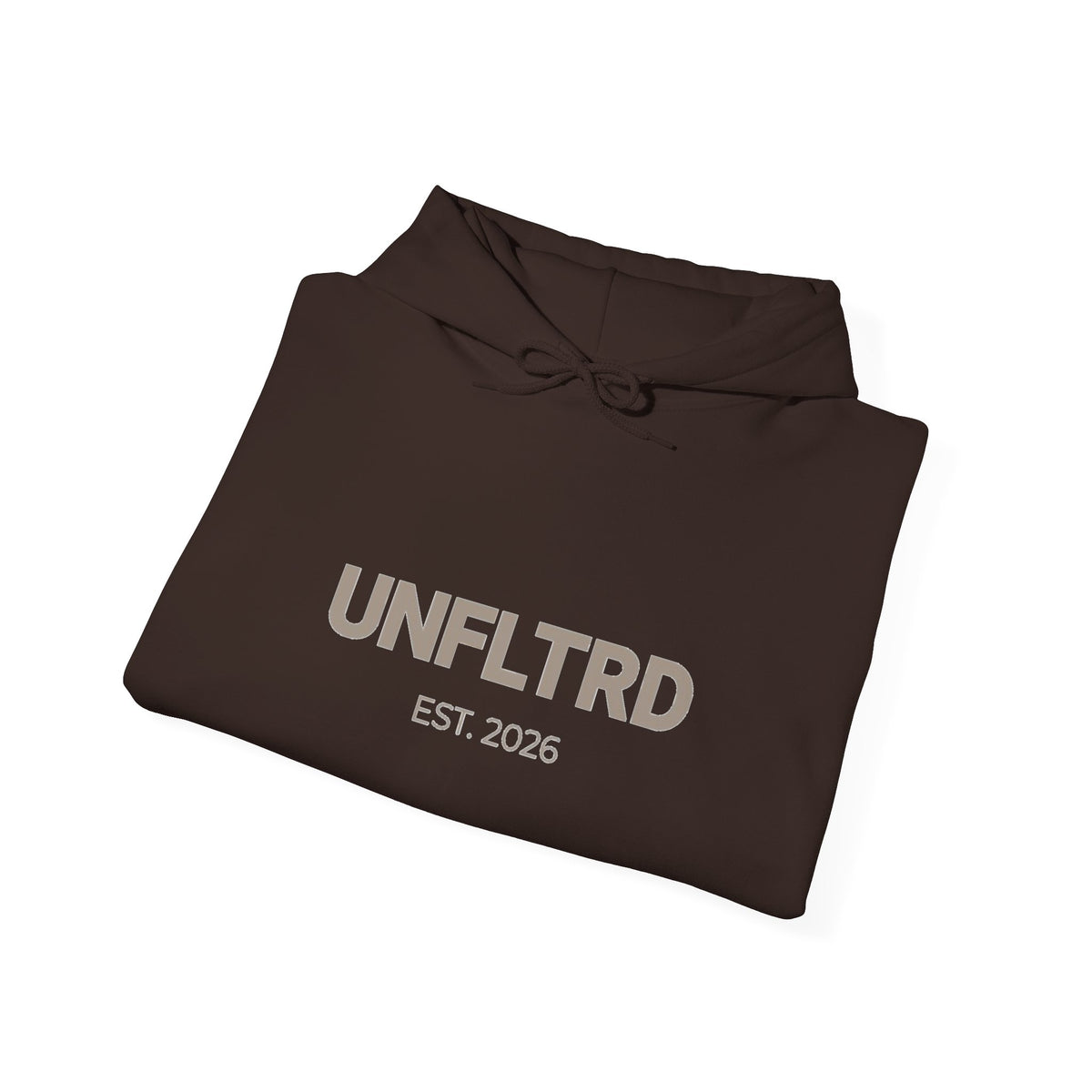 UNFLTRD Statement Hoodie - Dark Brown