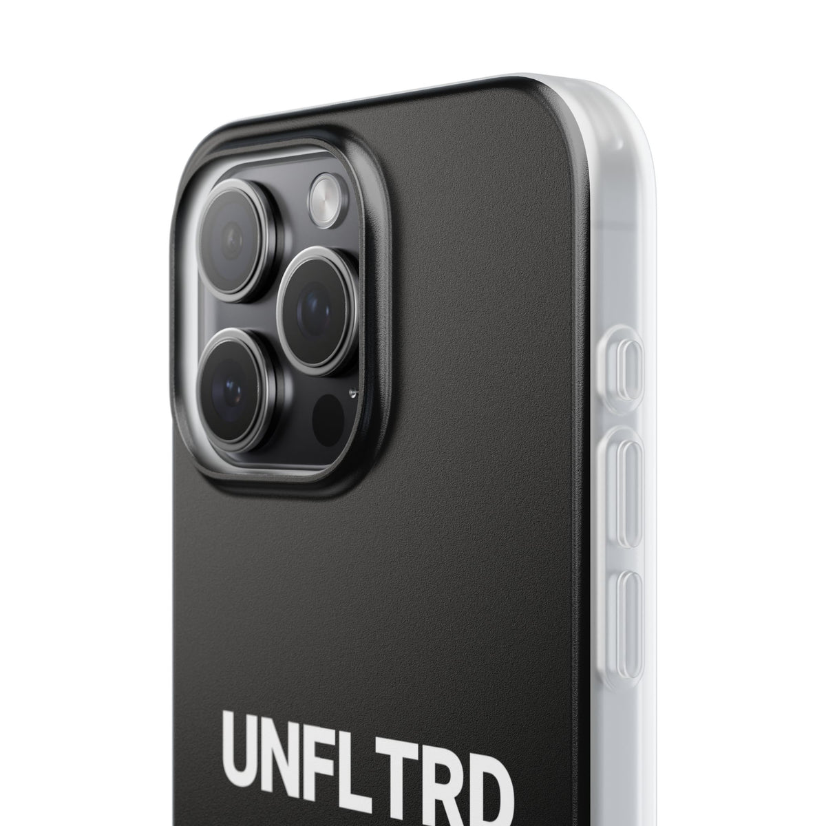 UNFLTRD Minimalist Black Phone Case — Flexi Protective Case
