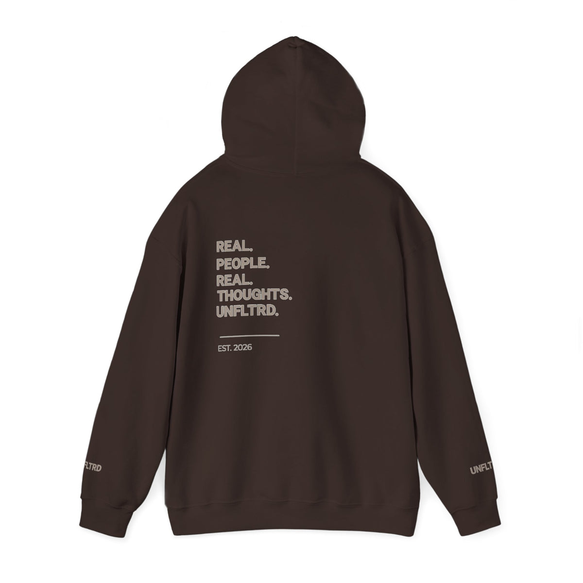 UNFLTRD Statement Hoodie - Dark Brown