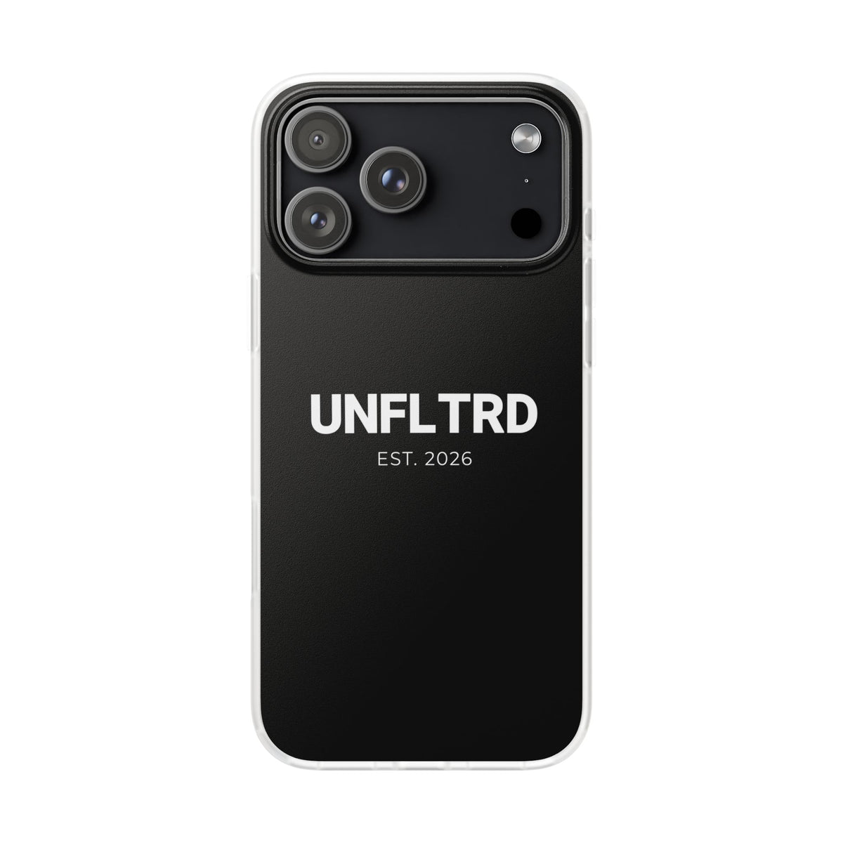 UNFLTRD Minimalist Black Phone Case — Flexi Protective Case