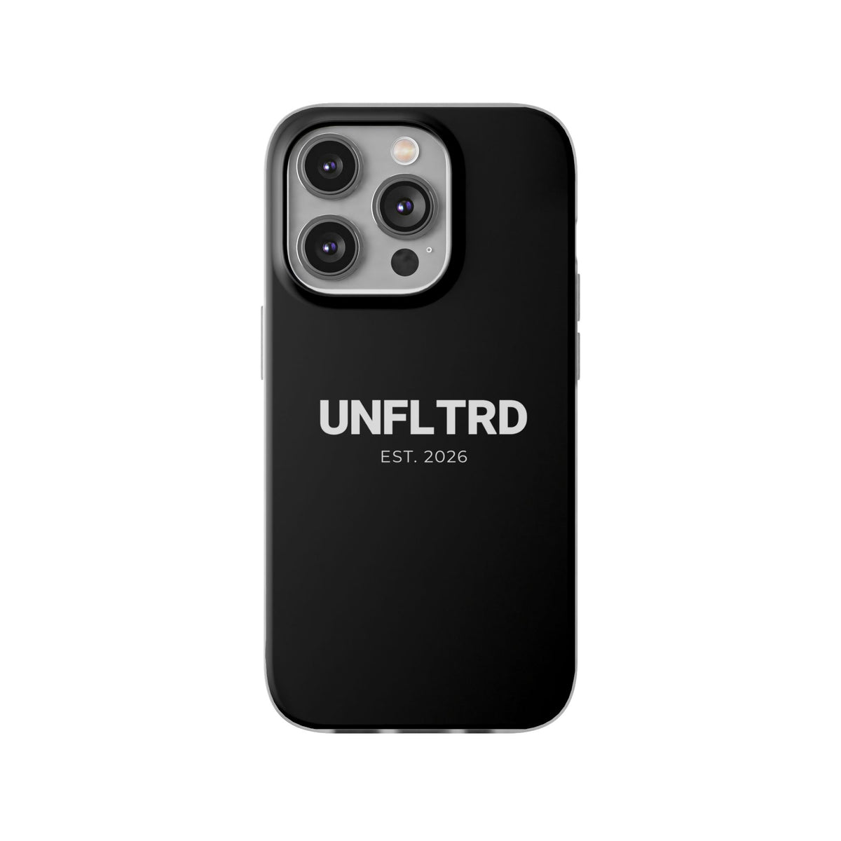 UNFLTRD Minimalist Black Phone Case — Flexi Protective Case