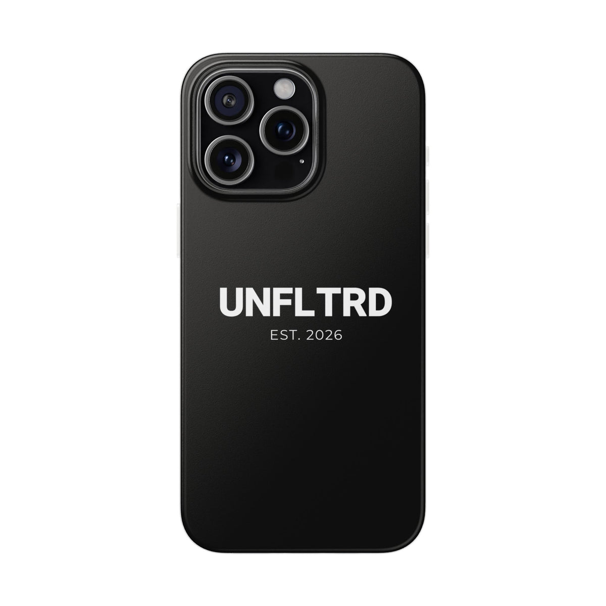 UNFLTRD Minimalist Black Phone Case — Flexi Protective Case