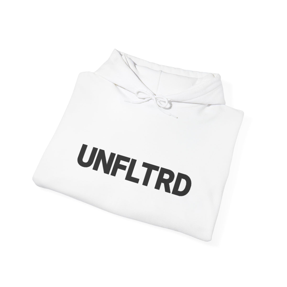 Logo Hoodie — Minimalist White Pullover - UNFLTRD