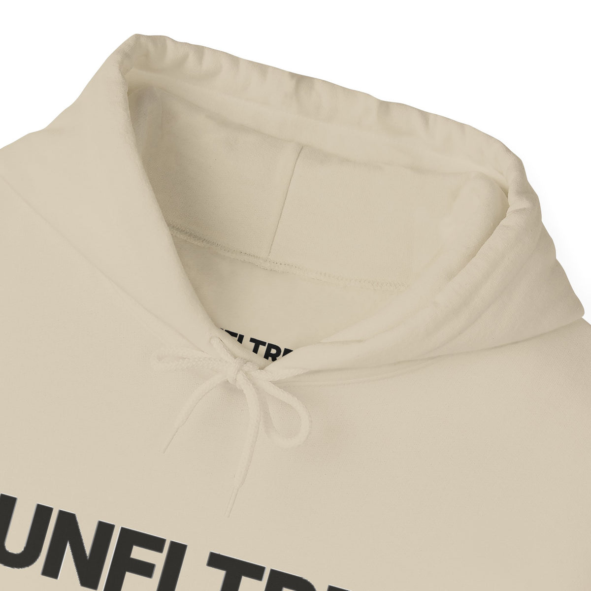 Logo Hoodie — Minimalist White Pullover - UNFLTRD