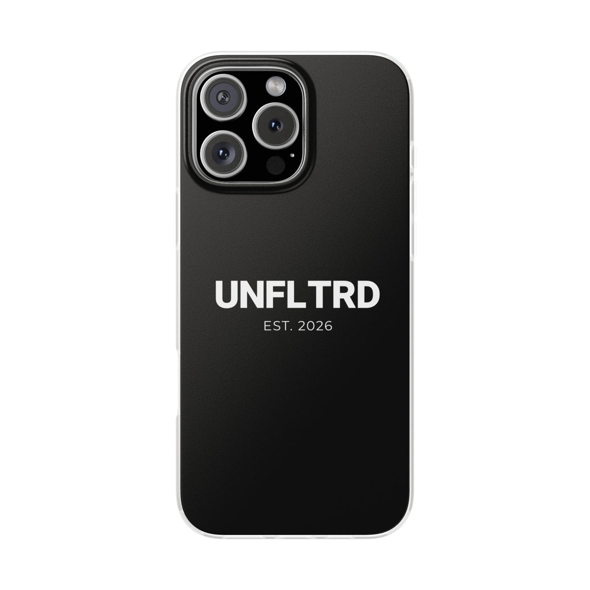 UNFLTRD Minimalist Black Phone Case — Flexi Protective Case